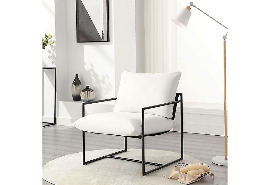 FANTASYLAB Loungesessel Einzelsofa mit Metallrahmen und komfortablem weiche günstig online kaufen