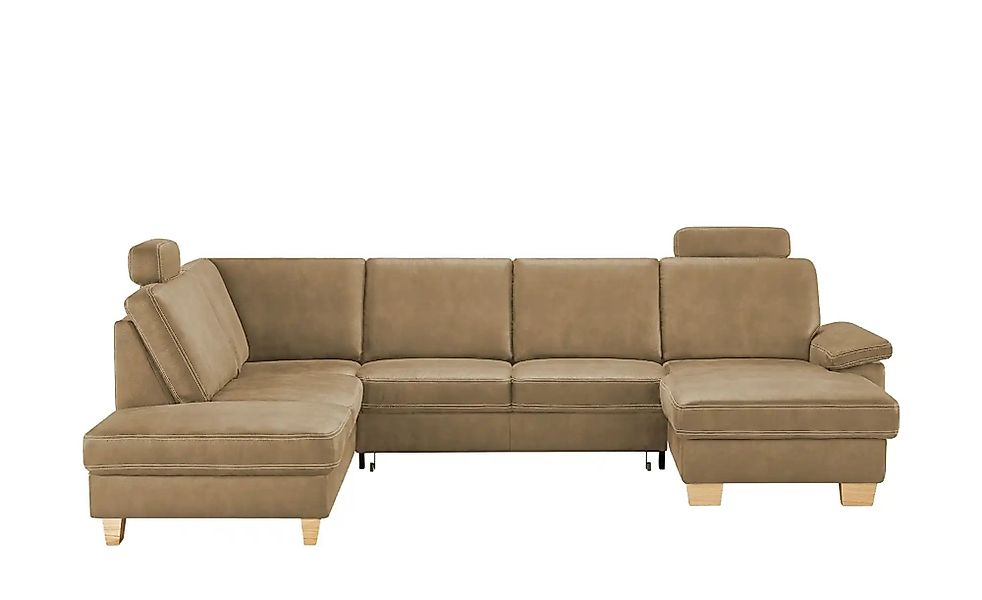 meinSofa Wohnlandschaft  Kunstleder Samu ¦ beige ¦ Maße (cm): B: 316 H: 90 günstig online kaufen