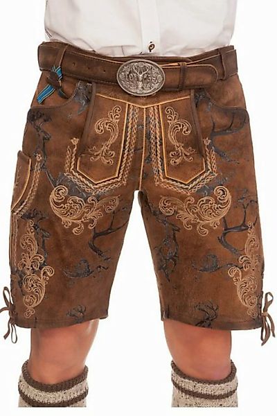 KRÜGER BUAM Trachtenlederhose Lederhose Herren kurz - TITUS - braun günstig online kaufen