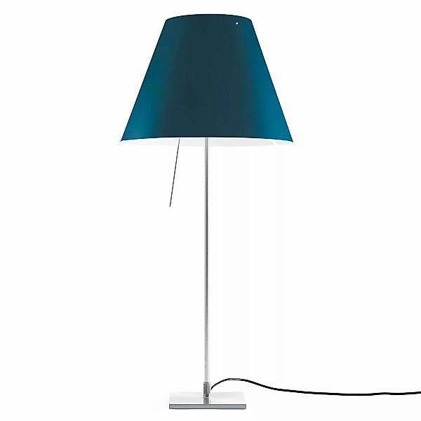 Luceplan Costanza Tischlampe D13if aluminium/blau günstig online kaufen