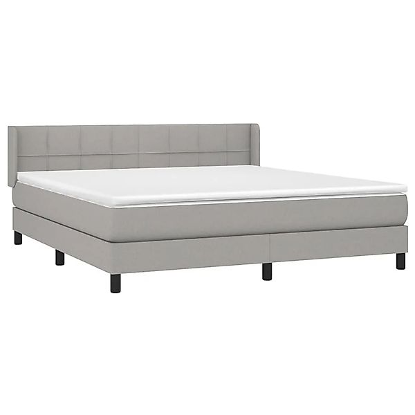 vidaXL Boxspringbett mit Matratze Hellgrau 180x200 cm Stoff 3129729 günstig online kaufen