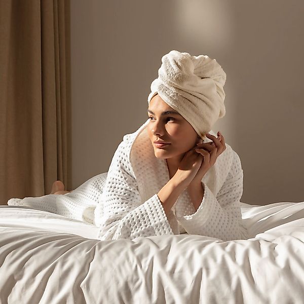 Möve Turban-Handtuch aus 100% naturbelassener ungebleichter Baumwolle günstig online kaufen