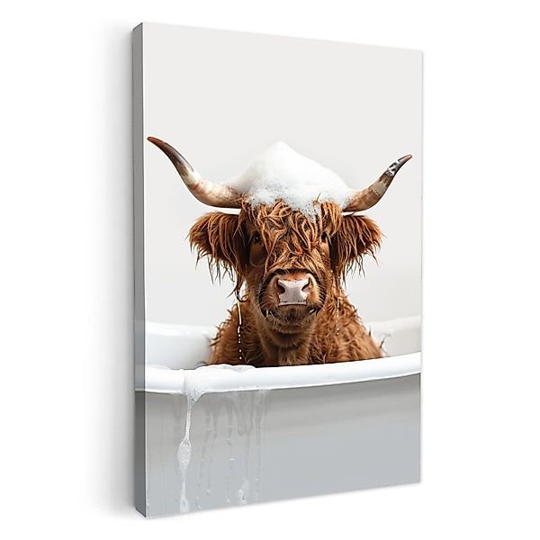 OneMillionCanvasses® Leinwandbild Highlander - Bad - günstig online kaufen