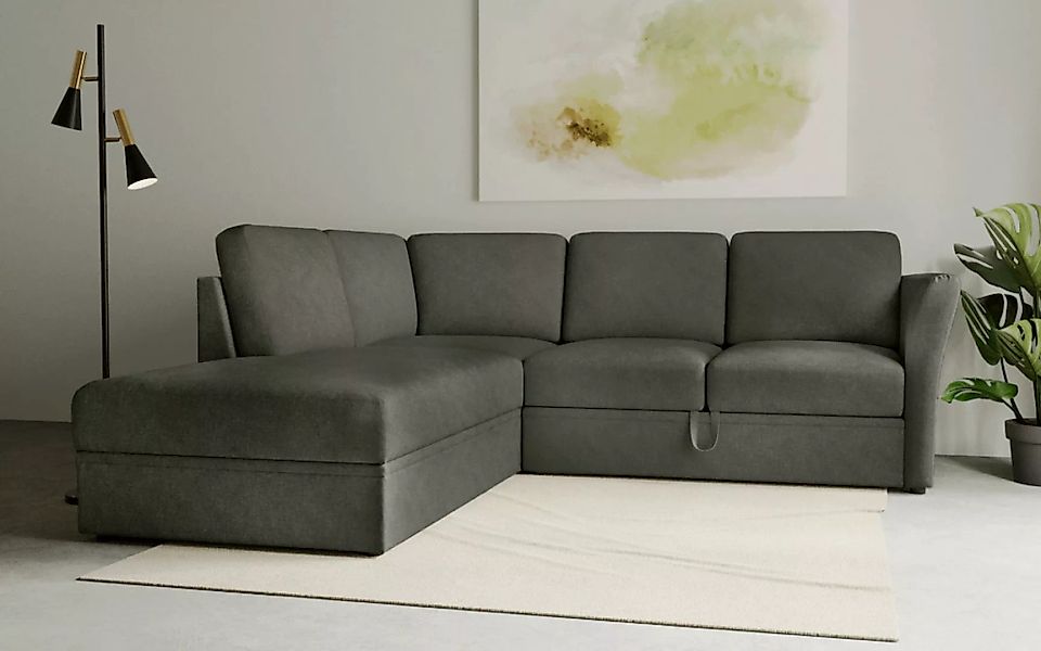 Home affaire Ecksofa "Lavars, L-Form, Schlafsofa", mit Bettfunktion und Sta günstig online kaufen