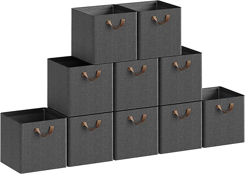 Woltu Aufbewahrungsbox (10 St), faltbare Stoffboxen 10 Stück, mit Griffen M günstig online kaufen