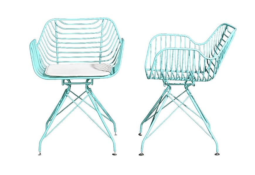 Vintagehaus Gartenstuhl Metallstuhl Outdoor/Indoor Industrial Wire günstig online kaufen