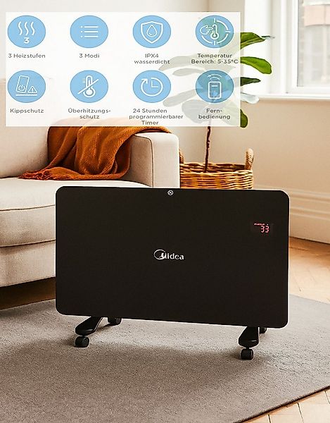 Midea Konvektor elektrische Heizung, 1500.00 W, mit Fernbedienung, 24 Std. günstig online kaufen