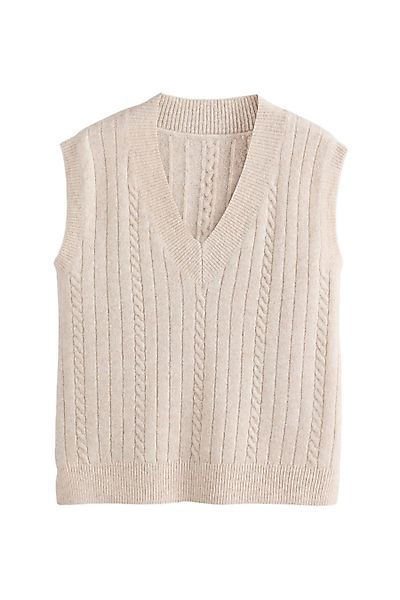 Next Stricktop Gestricktes Tanktop mit V-Ausschnitt günstig online kaufen