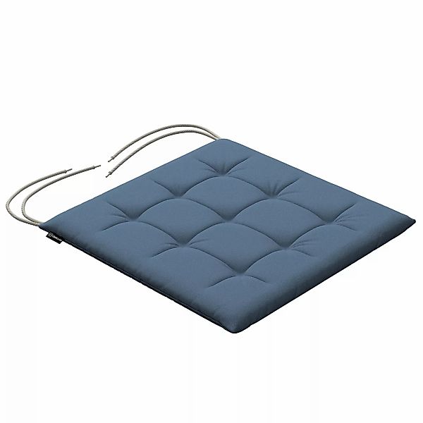 Stuhlkissen Jonas mit Bindeschnur, blau, 40 x 40 x 3,5 cm, Bouclé (702-86) günstig online kaufen