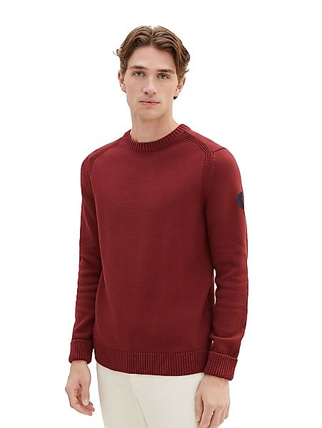 Tom Tailor Herren Rundhals Pullover CREWNECK KNIT - Regular Fit günstig online kaufen