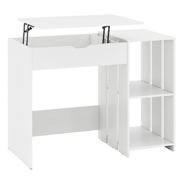 Costway Schreibtisch mit Anhebbarer Tischplatte 100 x 49 x 75 cm Weiß günstig online kaufen