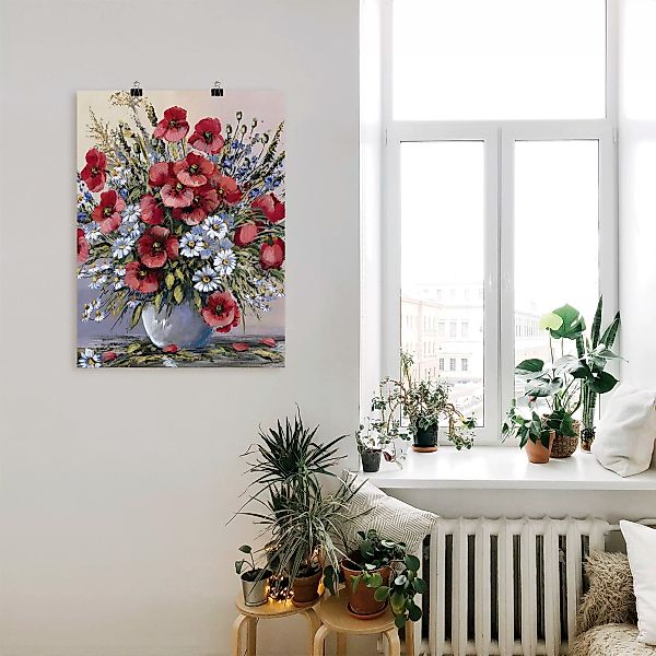 Artland Wandbild "Rote Mohnblumen", Blumen, (1 St.) günstig online kaufen