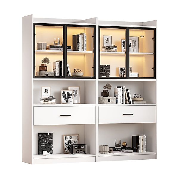 OKWISH Vitrine verstellbaren Regalen und Stauraum günstig online kaufen