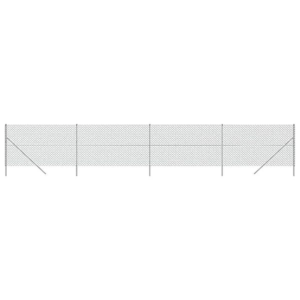 vidaXL Gartenzaun Maschendrahtzaun Silbern 1,4x10 m, günstig online kaufen