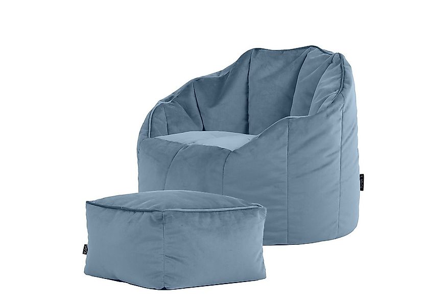 icon Sitzsack Sessel aus Samt „Sirena“ mit Hocker (Spar-Set, 1 x Sitzsack, günstig online kaufen