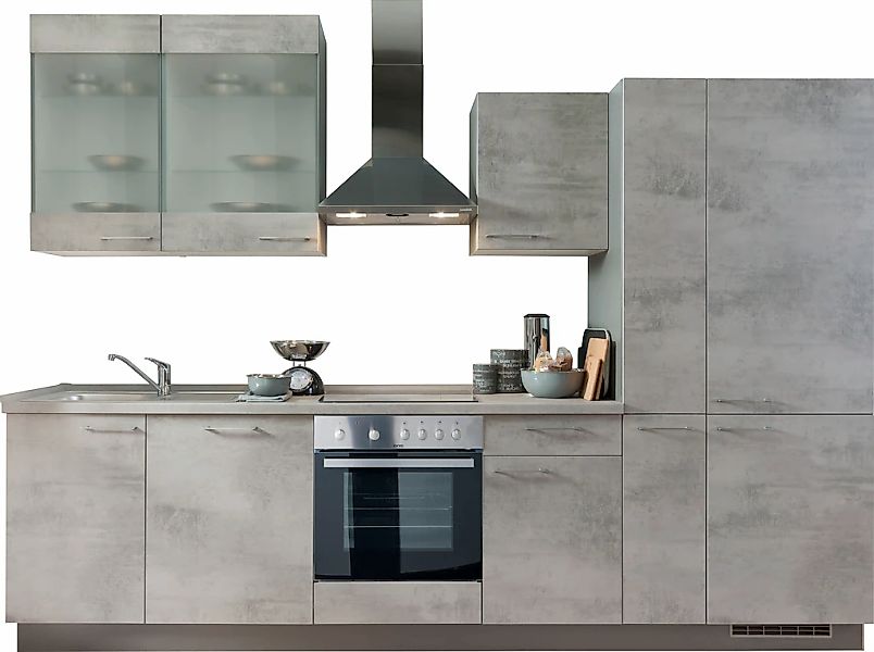 KOCHSTATION Küchenzeile ""KS-Trea", wahlweise mit E-Geräten, höhenverstellb günstig online kaufen