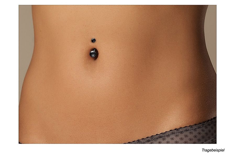 PIERCINGLINE Bauchnabelpiercing Chirurgenstahl Bananabell DIAMANTOPTIK (Ban günstig online kaufen