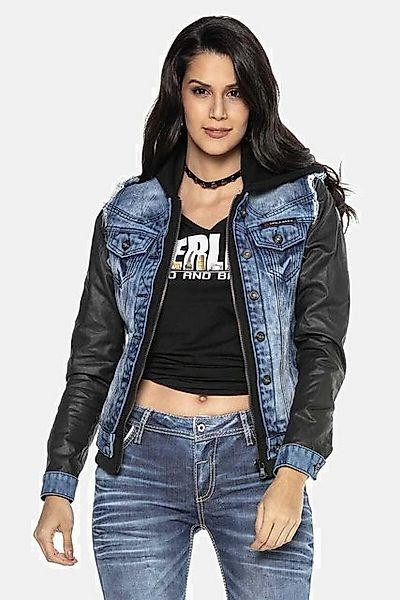 Cipo & Baxx Jeansjacke Jacke Mit durchgehendem Reißverschluss, WJ184 günstig online kaufen