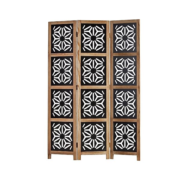 Homestyle4u 3-tlg. Paravent in Braun 120x170 cm 2015 günstig online kaufen