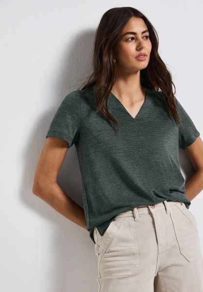 STREET ONE T-Shirt mit V-Ausschnitt günstig online kaufen