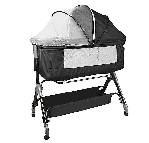 JEOBEST Beistellbett Baby, Grab-and-go Baby Bett mit Matratze & Rädern für günstig online kaufen