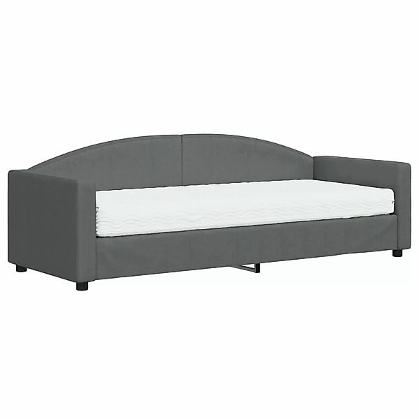 vidaXL Bett Tagesbett mit Matratze Dunkelgrau günstig online kaufen