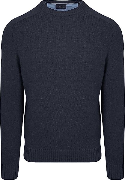 Suitable Lammwolle Pullover Rundhals Navy - Größe L günstig online kaufen