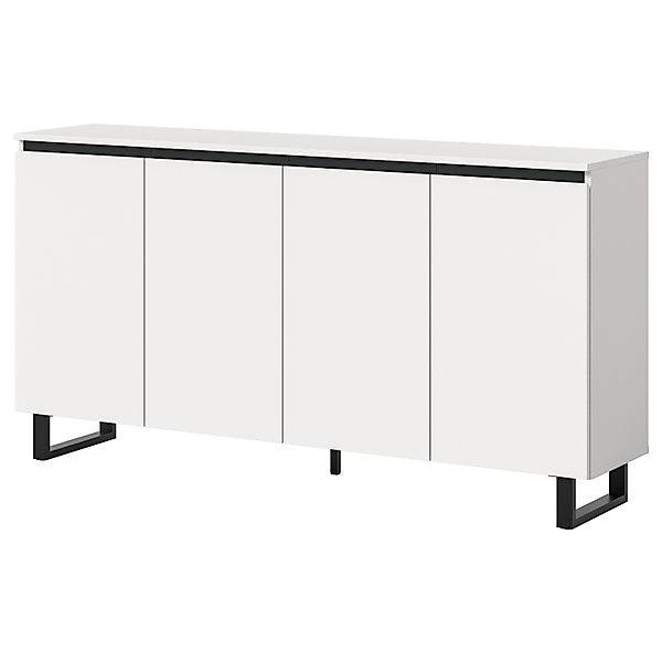 Inn.Furn Sideboard in Weiß und Schwarz 160 cm Gelia günstig online kaufen