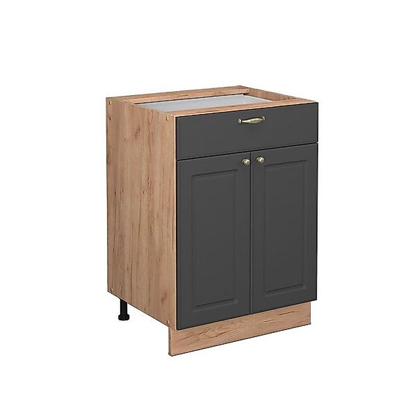 Vicco Unterschrank Fame-Line, Anthrazit-Gold/Eiche 60cm mit günstig online kaufen