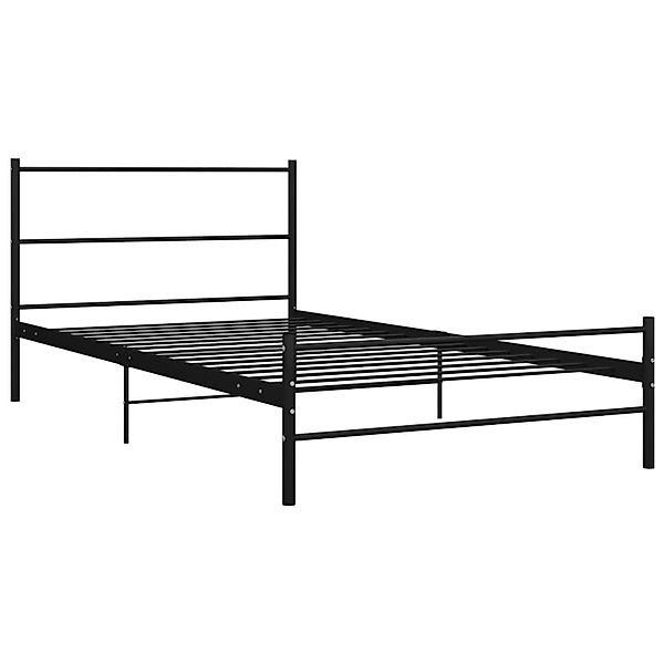 vidaXL Bettgestell Schwarz Metall 90x200 cm Modell 2620217 günstig online kaufen