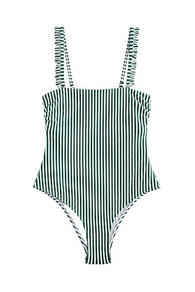 Next Badeanzug Bauchformender Seersucker-Badeanzug mit Streifen (1-St) günstig online kaufen