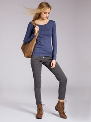 Caspar Langarmshirt MUSE SRT024 figurfreundliches Damen günstig online kaufen