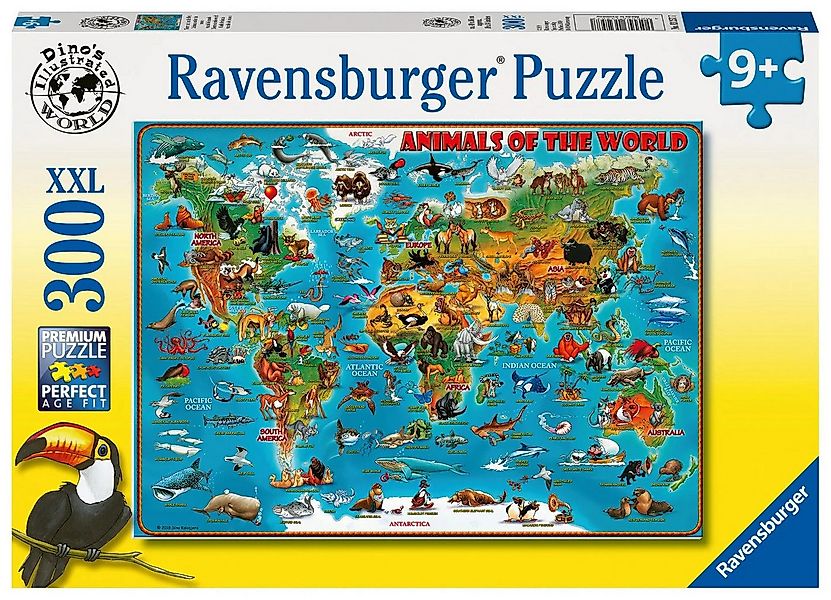 Ravensburger Puzzle Tiere rund um die Welt 300p, 200 Puzzleteile günstig online kaufen