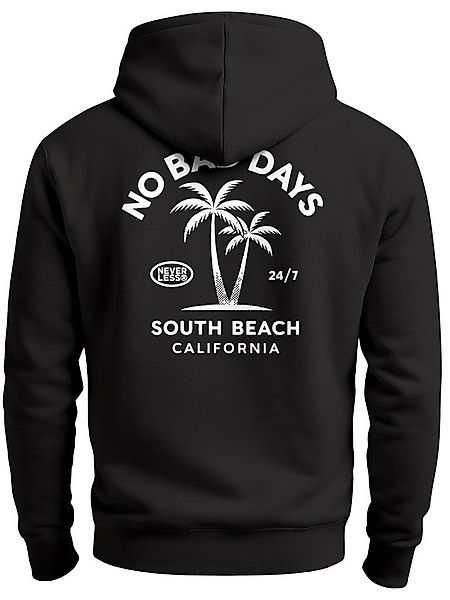 Neverless Sweatjacke Herren Sweatjacke Backprint No Bad Days Statement Zipj günstig online kaufen