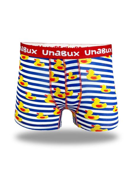 Unabux Boxer Briefs Blau & Weiß gestreift mit Motiv günstig online kaufen