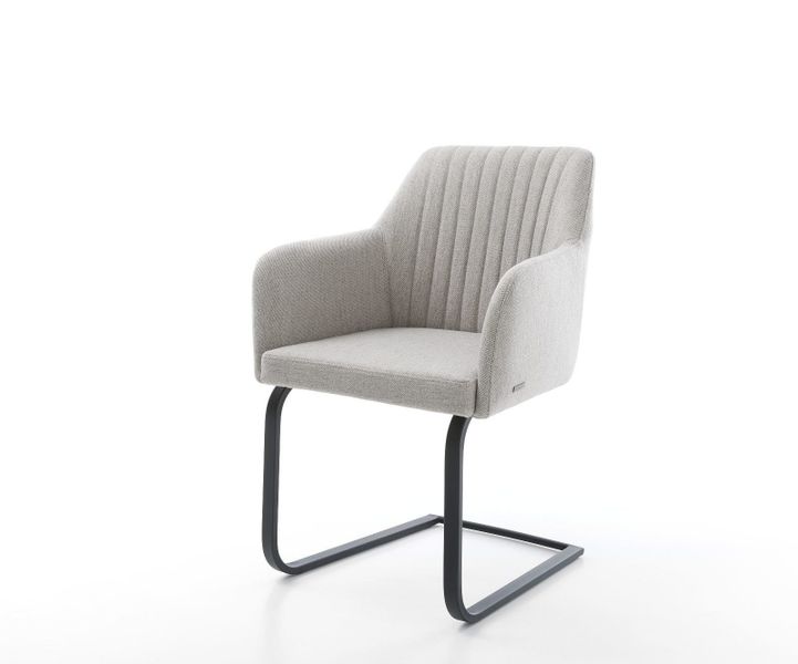 DELIFE Polsterstuhl Greg-Flex, Freischwinger flach Schwarz günstig online kaufen