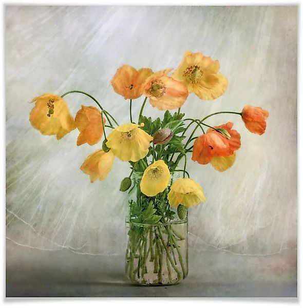 Wall-Art Poster »Mohnblumen im Glas«, Blumen, (1 St.) günstig online kaufen