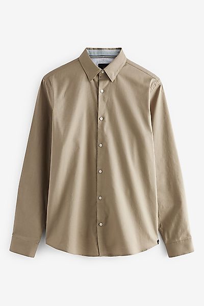 Next Langarmhemd Langärmeliges Slim Fit Oxfordhemd günstig online kaufen