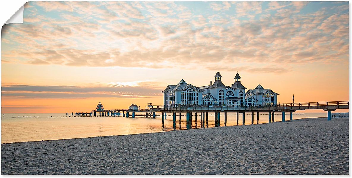 Artland Wandbild "Seebrücke Sellin bei Sonnenaufgang", Strand, (1 St.), als günstig online kaufen