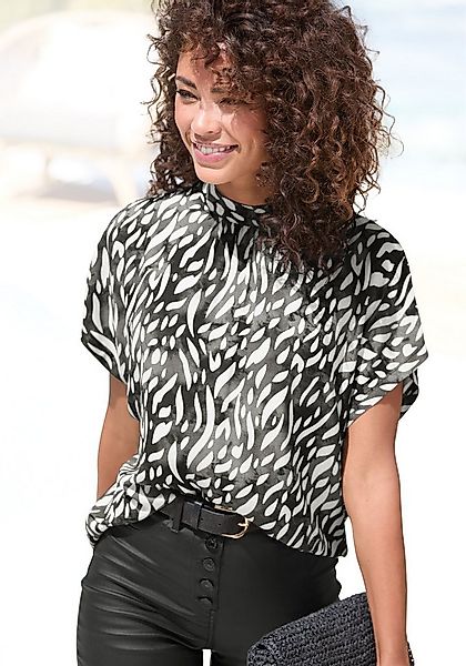 LASCANA Kurzarmbluse in lockerer Passform, Damenbluse, sportlich elegant günstig online kaufen