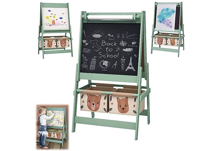 BlingBin Tafel 3-in-1 Doppelseitige Kinder Staffelei, Kindertafel Kreidetaf günstig online kaufen