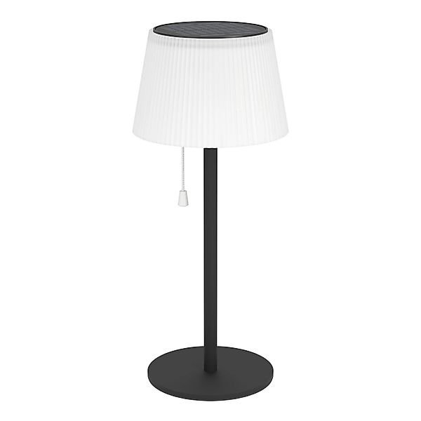 EGLO Solar LED Akku Tischleuchte SCORDIANO Weiß-Schwarz m. Zugschalter IP44 günstig online kaufen