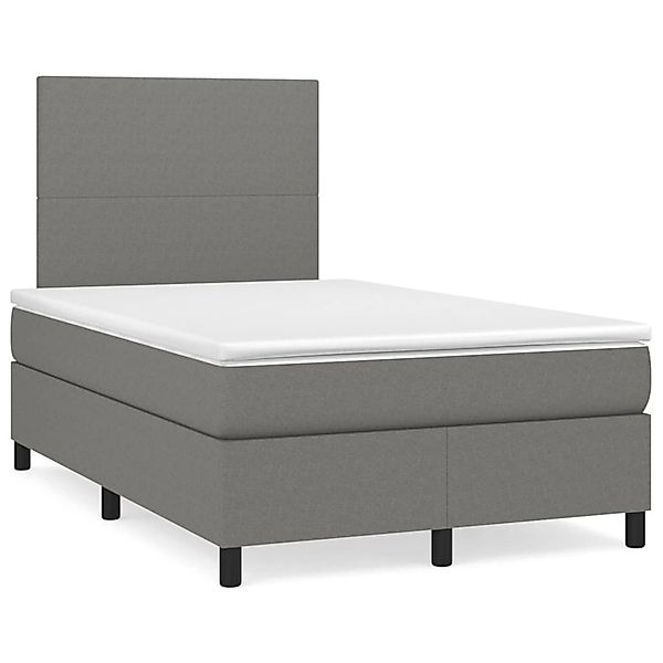 vidaXL Boxspringbett mit Matratze Dunkelgrau 120x200 cm Stoff1398568 günstig online kaufen