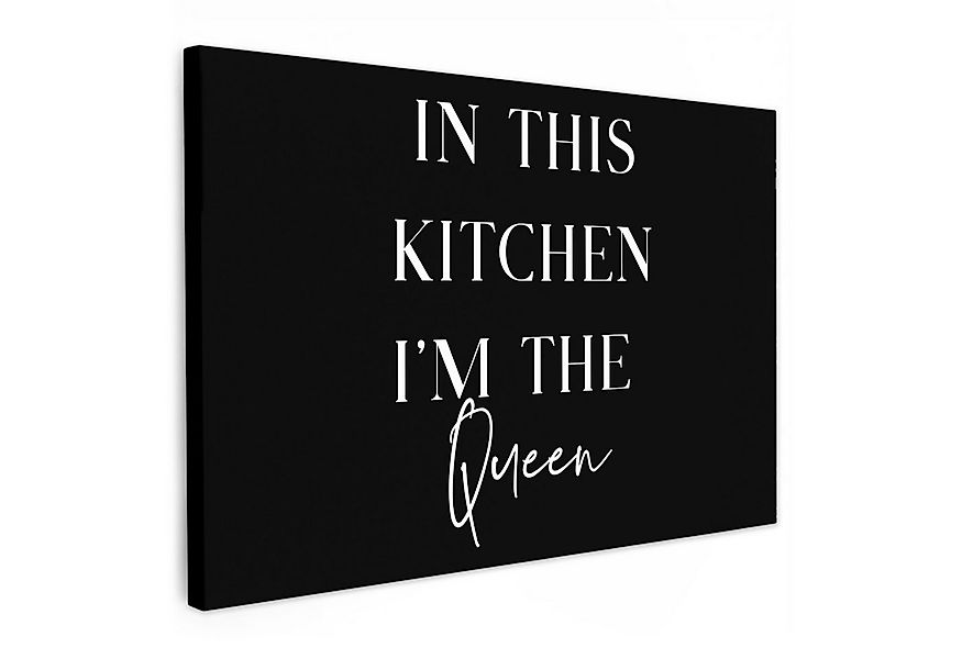 OneMillionCanvasses® Leinwandbild Zitat - "In this kitchen I'm the Queen" - günstig online kaufen