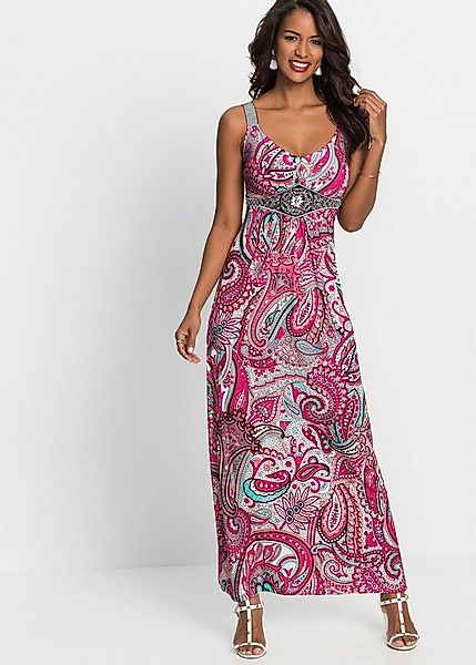 bonprix Maxikleid ohne Ärmel, elastisches Material, schmale Passform günstig online kaufen
