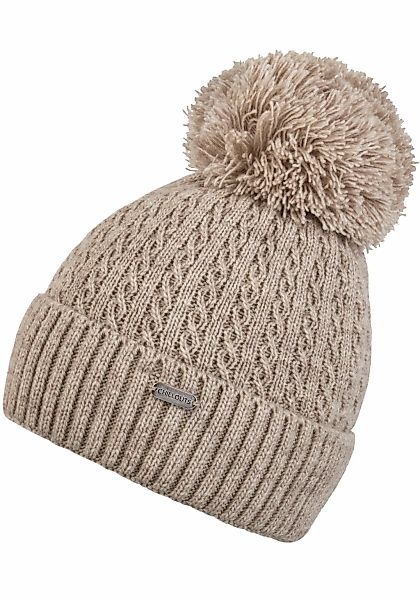 chillouts Bommelmütze "Estephania Hat", Feinstrick mit PomPom, Zopfmuster günstig online kaufen