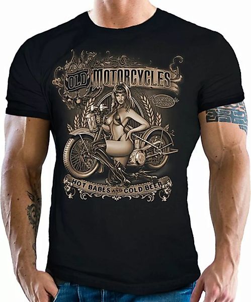 GASOLINE BANDIT® T-Shirt für Motorradfahrer und Biker: Hot Babes and cool B günstig online kaufen