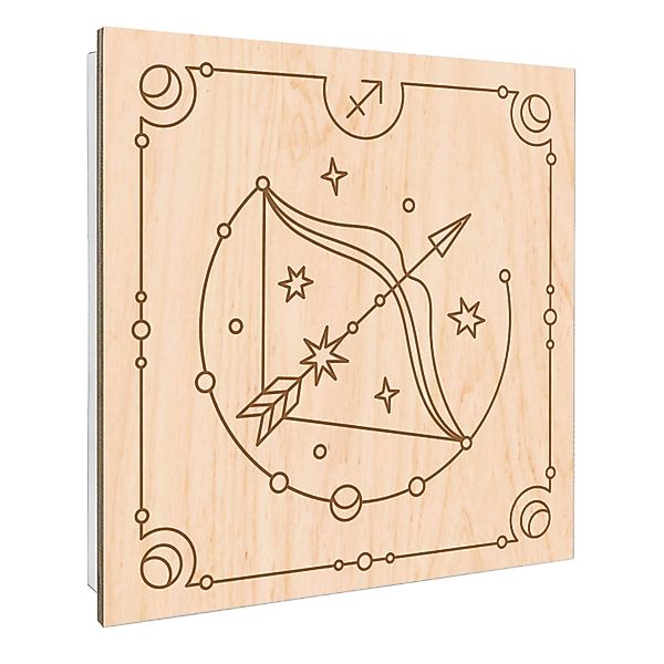 Banjado Schlüsselkasten mit Holzfront 30x30cm Weiß Scharnier Links 50 Haken günstig online kaufen