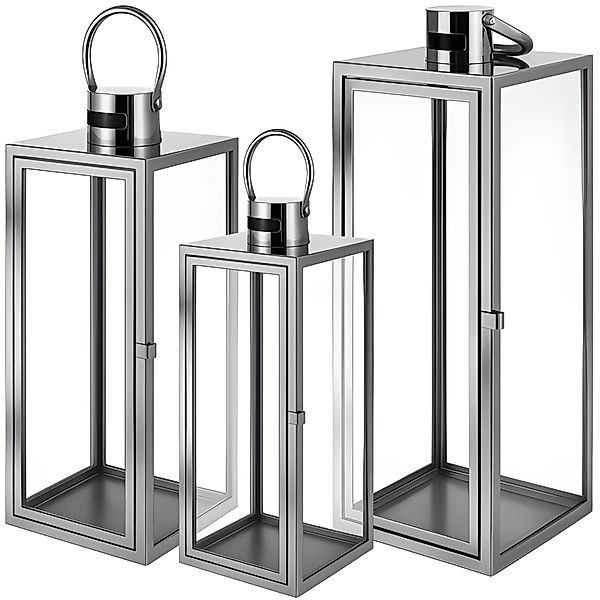 Ruhhy Laterne Laternen Set XXL 63/49/38cm günstig online kaufen