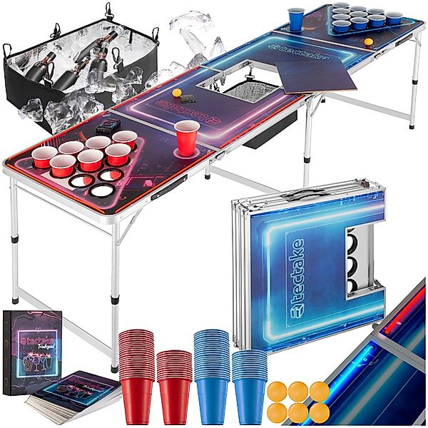 tectake Spieltisch Bierpongtisch, aus Aluminium, mit günstig online kaufen